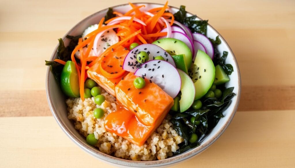 Seaweed Salad Poke Bowl Vegetables