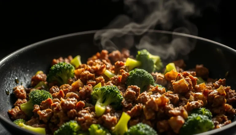 ground beef and broccoli